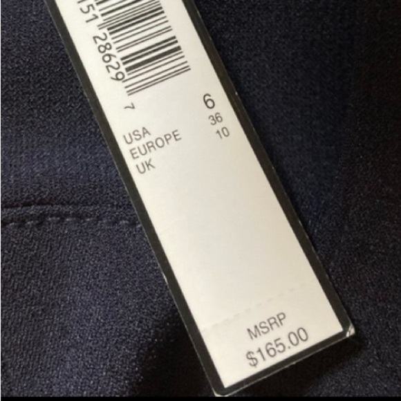 Tahari ASL Horton Open Front Blazer Jacket NWT Ruffle Sleeves in Navy Blue - Picture 6 of 11